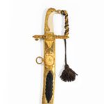 A cased Lloyds £50 sword for valour awarded to Lt. Ogle Moore of H.M.S. Maidstone, 1804 handle