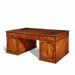 A late George III mahogany partner’s desk top main