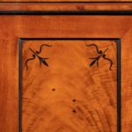 A Regency pale mahogany pedestal sideboard door