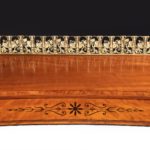A Regency pale mahogany pedestal sideboard top gold details