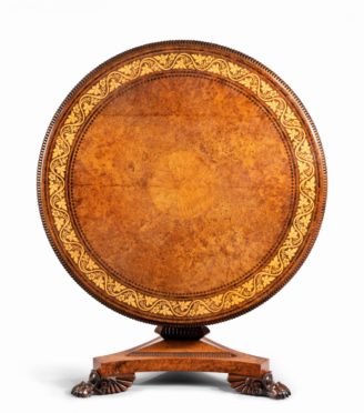 George IV tilt-top centre table by George Bullock