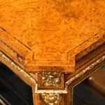 A mid Victorian burr walnut display cabinet top