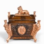 A large ornamental casket made from the oak and copper of HMS Foudroyant side