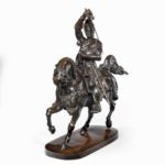 An Italian bronze equestrian sculpture of Emanuele Filiberto, Duke of Savoia, by Baron Carlo Marochetti