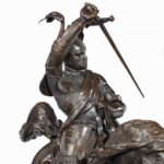 An Italian bronze equestrian sculpture