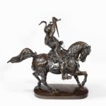 An Italian bronze equestrian sculpture of Emanuele Filiberto, Duke of Savoia, by Baron Carlo Marochetti statue knight