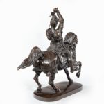 An Italian bronze equestrian sculpture back