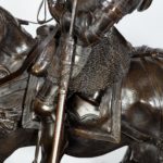 An Italian bronze equestrian sculpture of Emanuele Filiberto, Duke of Savoia detail