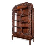 Charlie with his superb monumental Meiji period hard wood display cabinet main
