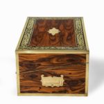 William IV brass-inlaid kingwood writing box by Edwards