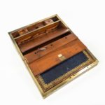 William IV brass-inlaid kingwood writing box by Edwards detail inside