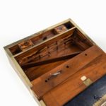 William IV brass-inlaid kingwood writing box by Edwards drawer