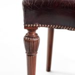 eight late Victorian Hepplewhite Revival mahogany dining chairs leg