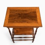 An usual pair of Regency rosewood side tables, firmly attributed to Gillows of Lancaster top