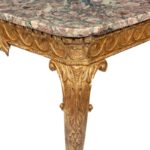 A mid-Victorian gilt-wood console table leg