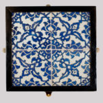 panel of four square Ottoman Empire ‘Dome of the Rock’ tile