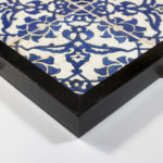 A panel of four square Ottoman Empire ‘Dome of the Rock’ tile corner