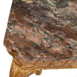 A mid-Victorian gilt-wood console table marble detail