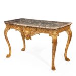 A mid-Victorian gilt-wood console table