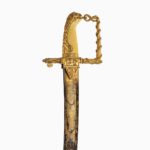 The Lloyd’s Patriotic Fund £100 Trafalgar Sword awarded to JOHN PILFORD handle detail
