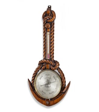 A Victorian anchor barometer by Gray & Keen