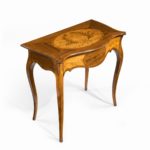 Victorian inlaid satinwood and kingwood table in the style of Hepplewhite side