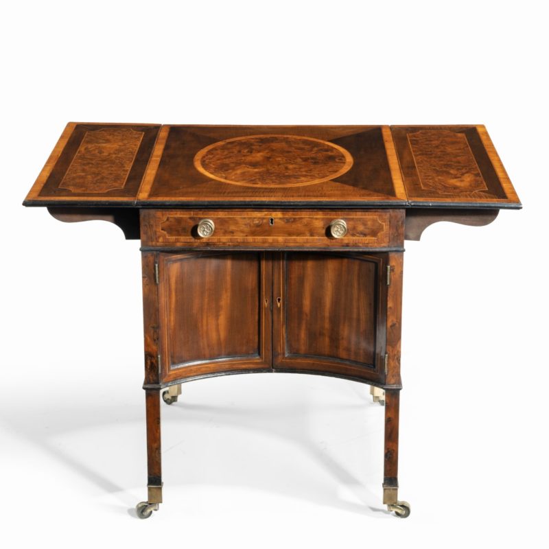 A George III Chippendale-style satinwood Pembroke table,