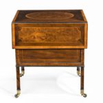 A George III Chippendale-style satinwood Pembroke table front