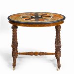 A mid-Victorian walnut and pietra dura table