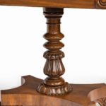 A companion pair of William IV flame-mahogany card table single trunk