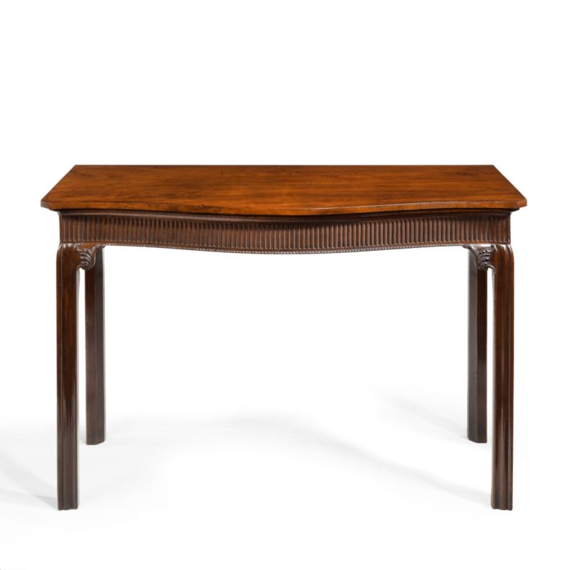 A George III mahogany side table, English, circa 1890.
