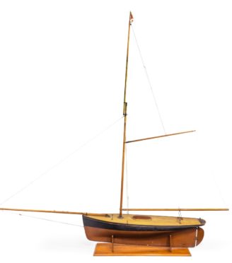 A very large Victorian model of a pond yacht,