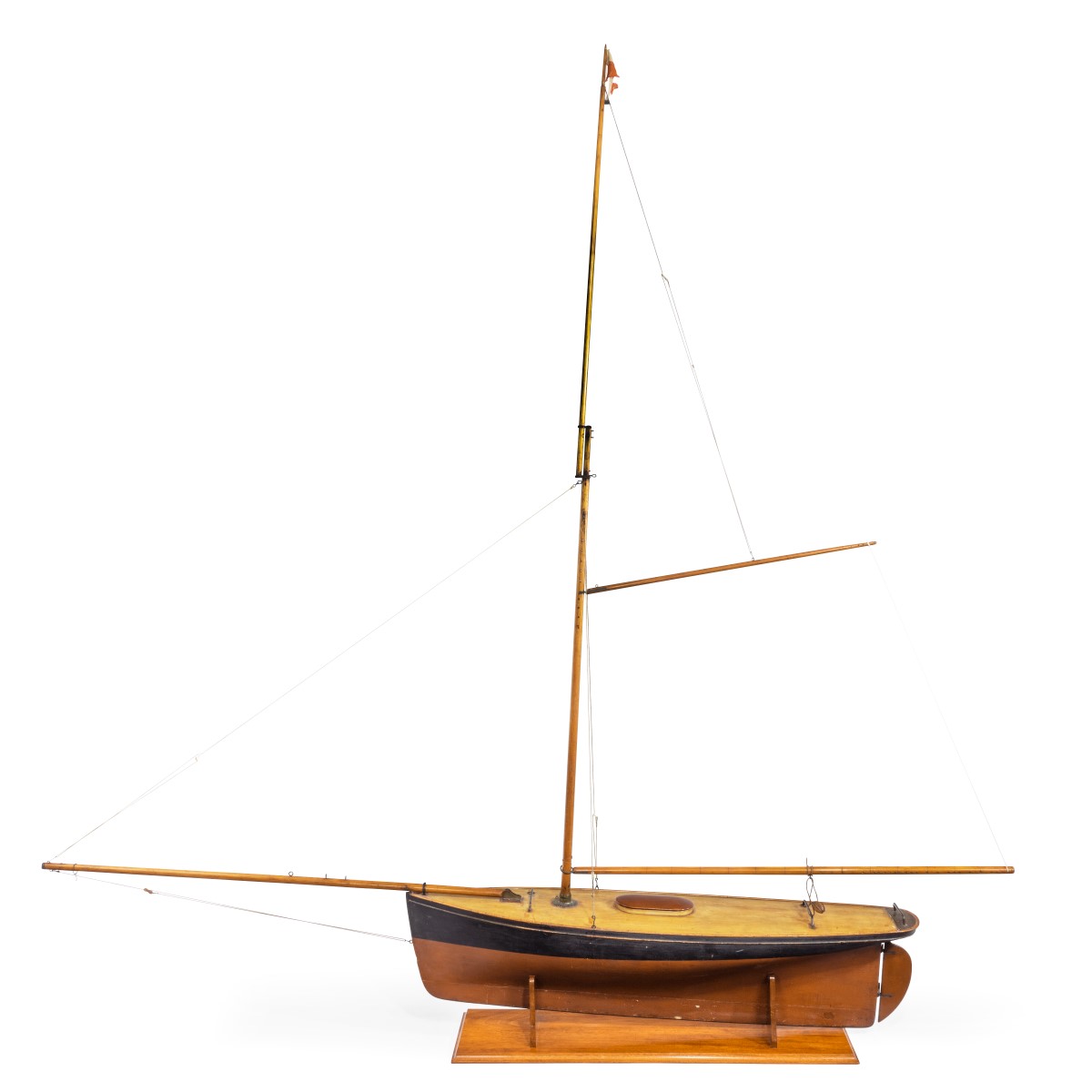 A very large Victorian model of a pond yacht,