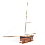 A very large Victorian model pond yacht