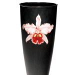 A Japanese orchid vase by Ando, Showa period
