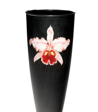 A Japanese orchid vase by Ando, Showa period