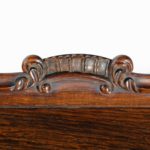A William IV mahogany desk tidy attributed to Gillows handles