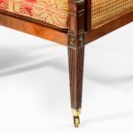 Regency mahogany bergère armchair leg details