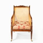 Regency mahogany bergère armchair single