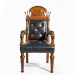 A large and imposing Regency nautical chair made for the Alliance insurance company