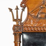 Large and imposing Regency nautical chair made for the Alliance insurance company details