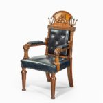 Large and imposing Regency nautical chair made for the Alliance insurance company