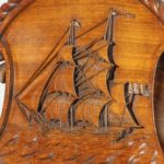 Regency nautical chair made for the Alliance insurance company close up carvings