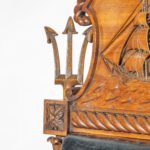 Regency nautical chair made for the Alliance insurance company close up carving details