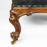 A Victorian rosewood stool leg