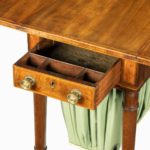 An elegant George III mahogany Pembroke sewing table details