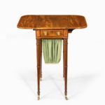 An elegant George III mahogany Pembroke sewing table front