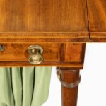 An elegant George III mahogany Pembroke sewing table handle