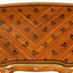 A delicate Napoleon III kingwood parquetry side table attributed to Sormani top close up details