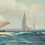 Montague Dawson: Racing Six-Metre yachts detail